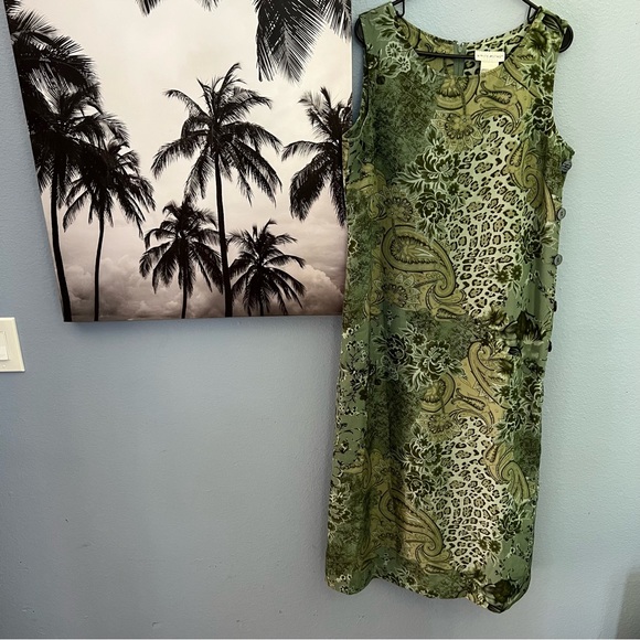White Stag | Dresses | Green Multi Pattern Dress | Poshmark